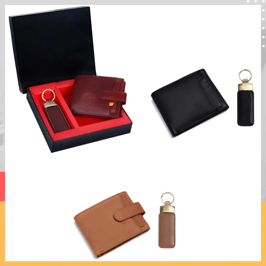 Corporate Gift sets Leather wallet & Keyring